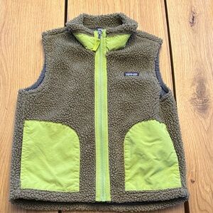 Patagonia Kids' Green and Brown Fleece Vest